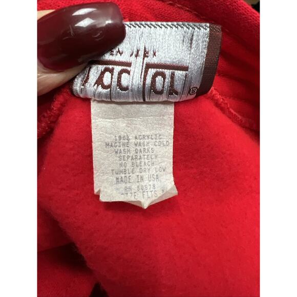 Vintage Linda Lori Women Floral Painted Red One Size Cardigan Sweater Rare - Picture 10 of 10